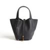 2025 Bolso Explosivo para Mujer Capa Superior Piel de Vaca Bolso Cesta de Verduras Combinable Bolso Balde Bolso de Cuero Genuino para Mujer Bolso de Mano de Alta Gama