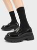 Mocasines de Plataforma con Suela Gruesa para Mujer 2025 Nuevos Zapatos Pequeños de Cuero que Aumentan la Altura Estilo Británico Moda de Gama Alta Zapatos Retro