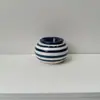 Cinzeiro Cerâmico Listrado Simples para Armazenamento de Mesa em Casa e no Escritório, com Esmalte Selado. Se Você Se Importar, Por Favor, Tenha Cuidado ao Comprar no Atacado