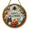 Mais Vendido na Amazon Crânio Fantasma Teia de Aranha Acrílico Decoração de Casa Pingente Impressão