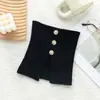 Bufanda de Cuello Falso con Botones de Punto para Mujer Primavera Otoño Invierno Decoración de Suéter Cuello Falso Versátil para Suéter
