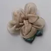 Grampo de Cabelo Estilo Coreano Presilha Broche Decorativo Acessórios de Joalheria Semi-acabados Flores de Tecido de Gaze de Seda Estames de Chiffon Atacado