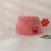 Sombrero infantil estilo Corea del Sur primavera nuevo lindo pegatinas de dibujos animados sombrero tipo cubeta de copa plana sombrero de pescador para bebé a prueba de sol para viaje