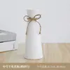 Juego de Jarrones de Cerámica, Decoración del Hogar, Arreglo Floral para Sala de Estar, Juego de Tres Piezas de Recipiente Floral Moderno, Decoración de Jarrón Blanco