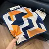 Pañuelo de Seda 70 Cuadrado Moda Coreana de Alta Gama Versátil Profesional Seda Sintética Pequeño Pañuelo de Cuello Estampado Retro Pañuelo de Seda para Mujer