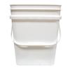 Cubo de plástico de grado alimenticio, cubo para condimentos de salsa al por mayor con tapa, cubo para comida para mascotas, cubo de plástico de 5 litros, cubo cuadrado de plástico