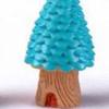 Decoração de micro paisagem artesanato de resina casa na árvore de desenho animado acessórios para decoração de paisagem DIY material