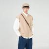 Suéter Masculino Gola V Estilo Coreano, Camada Base para Outono e Inverno, Colete para Usar em Camadas ou Sozinho, Suéter de Tricô, Simples e Moderno, Novo Suéter com Forro de Fleece