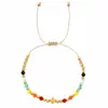 Pulsera de Aleación con Perlas para Mujer, Perlas Redondas de Colores, Forma de Cruz, Estilo Dulce, Ajustable, Regalo de Promoción Publicitaria