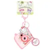 Nuevo colgante divertido Sanrio para ver flores tipo polaroid, llavero de estilo lindo y femenino, regalo de colgante para bolso de Gato KT