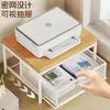Estante de Almacenamiento para Impresora Estante de Colocación en Escritorio Soporte para Escritorio de Oficina Gabinete de Colocación Múltiples Niveles de Oficina Elevador de Altura Escritorio