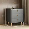 Mesa de cabeceira italiana em madeira maciça, móvel simples moderno de luxo leve para casa, completa com painel de rocha, mini armário de armazenamento para quarto