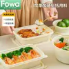 Caja para llevar de comida rápida de almidón de maíz desechable personalizada con tapa, uso comercial, compartimentada, lonchera resistente al calor
