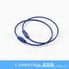 Diámetro del cable 1.5*15CM color acero inoxidable viajero cable de acero pintado viajero color caramelo viajero en stock