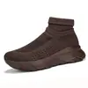 Nuevos Zapatos Calcetín Tejido Volador para Hombre Transfronterizos de Talla Grande Suela Gruesa Caña Alta Zapatos para Enamorados Zapatilla de Malla Transpirable Ligera para Pie