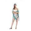 Kimono Floral Bikini Cover-Up Vestido de Playa para Mujer