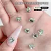 Decoraciones para Uñas Color Rojo Rosa con Brillantes Diamantes K9, Sin Base, Diamantes Apilados Hechos a Mano, Arte de Uñas de Caramelo Colorido