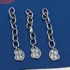 Plata de ley S925 Nafu de la fortuna Ping An Alegría borla de flor pequeña accesorios retro envejecido antideslizante DIY materiales hechos a mano