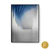 Pintura Decorativa Abstrata Azul Moderna Simples Grande para Sala de Estar Parede de Fundo de Sofá Pintura de Piso Modelo de Quarto Corredor Pintura Suspensa
