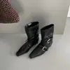 Botines de estilo callejero Melard, nueva colección otoño/invierno para mujer, botines de media caña, botines estilo western, botines de estilo francés, botines de ajuste ceñido