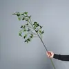 Planta Verde Artificial con Hoja Única de Árbol Banyan y Árbol de Té de Montaña, Planta de Rama Falsa Grande para Decoración del Hogar
