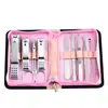 Conjunto de Cortadores de Unha com 9 Peças em Estoque com Estojo Preto com Zíper, Conjunto Completo de Ferramentas de Manicure para Uso Doméstico, Conjunto de Cortadores de Unha para Atacado