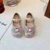 Sapatos de Princesa para Meninas 2026 Nova Coleção Primavera/Verão Strass Lantejoula Estilosos Mocassins para Meninas Pequenas Sapatilhas para Bebês
