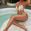 Amazon Caliente Sexy Redes traje Transfronterizo Color Arcoíris Nuevo Perspectiva de Mujer