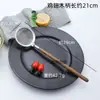 Cuchara de acero inoxidable 304 al por mayor estilo japonés alitas de pollo juego de utensilios de cocina de madera maciza ramen colador público espátula cuchara para olla caliente