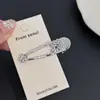 Presilha de Cabelo com Strass de Flor, Presilha de Franja Fashion e Doce, Presilha Lateral de Prata de Alto Padrão, Presilha Lateral de Menina Estilo Hong Kong, Acessório de Cabelo de Liga