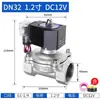 Válvula de Agua de Acero Inoxidable 304 220V Válvula Electromagnética Válvula de Tubería de Control Eléctrico Válvula de Agua Normalmente Cerrada Válvula de Aceite