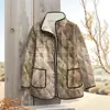 Estación Independiente Transfronteriza 2025 Moda Femenina Temu Chaqueta de Algodón Plisada Estampado Digital Floral Chaqueta de Algodón para Mujer F252