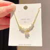 Colar de Flor de Zircônia Exquisito Estilo Coreano Nicho Luxo Leve Sentido de Alto Padrão Corrente para Clavícula Nova Moda Versátil Acessórios de Colar Venda por Atacado