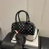 Estilo Coreano Color Sólido 2026 Nueva Tendencia Moda Lunares Boston Casual Hombro Cruzado Almohada Bolso de Mano Mujer
