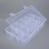 Caja de Clasificación Transparente de Plástico PP Grande de 15 Compartimentos Desmontable Compartimento para Piezas Caja de Almacenamiento Accesorios Organizadores Equipo de Pesca Caja de Plástico