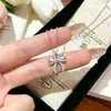 Accesorio de collar con lazo transfronterizo de cobre con microincrustaciones de circonita para mujer, lujo ligero, versátil, moderno, de nicho, accesorio que no se decolora