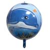 Balão de folha de alumínio 4D de bola de 22 polegadas com animais marinhos decoração de festa de feriado layout de festa de celebração de aniversário bola de folha de alumínio