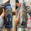 Copo Térmico Pequeno Estilo Americano Aço Inoxidável 304 Pintura Emborrachada Garrafa de Água Esportiva 500ml Copo de Água Fria para Exterior com Alça