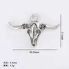 Venta caliente transfronteriza de Amazon aleación DIY accesorios para joyería hueco cabeza de vaca accesorios de cuchillo de luna curvo colgante para collar colgante