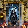 Exclusividade transfronteiriça, popular série de cortinas de porta para Halloween com estampas de alta definição de fantasmas, abóboras e vampiros - decorações festivas para sua porta