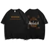 Camiseta de Algodón Puro Talla Grande Holgada Estilo Americano Manga Corta para Mujer Verano Ins Tendencia Retro Estilo Hong Kong Diseño Chic Tops de Nicho