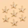 Vários Tipos de Pingentes de Concha, Concha do Mar e Estrela do Mar da Série Oceano de Ouro Kc, Acessórios para Pulseira e Colar DIY Feitos à Mão