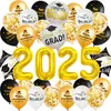 Conjunto de Balões com Tema Temporada de Formatura 2025 Decoração de Festa de Cerimônia da Temporada de Formatura Conjunto de Balões de Filme de Alumínio Estrela de Cinco Pontas