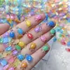 Desenho Animado Colorido Mini Tartaruga Mini Famoso da Internet Popular Brinquedo Modelo Ornamento Estatueta Tartaruga Marinha Acessório para Nail Art DIY