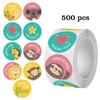 500 Calcomanías de Aliento en Inglés Animales de Dibujos Animados Niños Calcomanías Lindas Recompensa Etiquetas Pequeñas Pvc