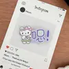 Grampo de Cabelo Colorido com Texto Gato Kt Presilha Lateral Ins Desenho Animado Fofo Coração de Menina Versátil Presilha Lateral para Franja