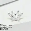 Corona de Cabeza de Oso Violenta Accesorios para Cabeza de Muñeca DIY Aleación de Zinc Mini Adorno de Corona 3D Decoración de Punta de Bolígrafo