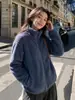 Chaqueta forrada de forro polar para otoño e invierno, engrosada para abrigar, con cremallera, cuello alto, diseño entallado, versátil y de estilo casual