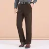 Estilo Wasteland Otoño e Invierno Pana Rayada Terciopelo Nuevos Pantalones Casuales para Hombre Rectos de Cintura Alta Color Sólido Pantalones Largos para Hombre