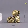 Latón Zodiaco Set Completo Cobre Puro Rata Buey Tigre Zodiaco Dragón Serpiente Caballo Oveja Mono Gallo Cerdo Perro Conejo Micro Té Mascotas Artesanía